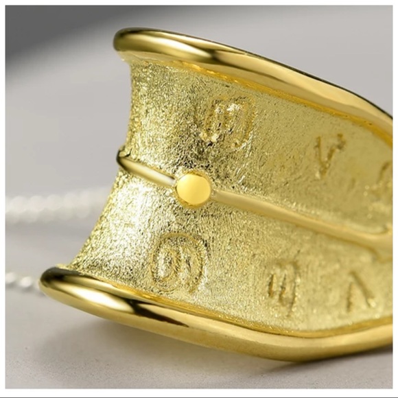 Artisan Handmade 925 Silver The Zyah Melted Clock Necklace - Picture 5 of 7